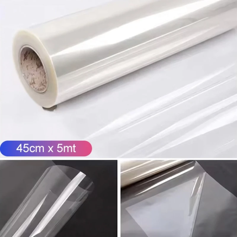 Şeffaf Yapışkanlı Yüzey Koruma Folyosu 45 cm x 5 mt