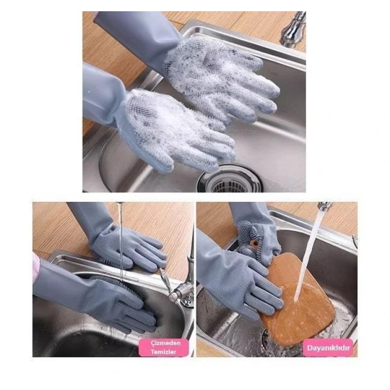 Sihirli Silikon Bulaşık Yıkama Eldiveni