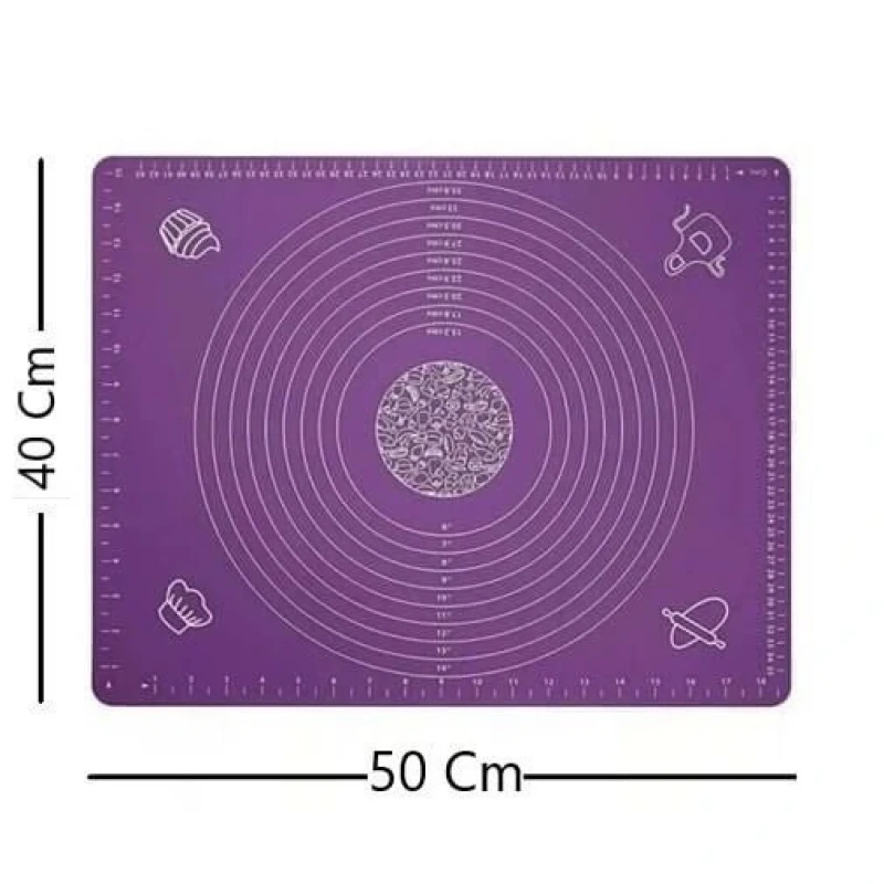 Silikon Hamur Açma Matı Orta Boy 50 x 40