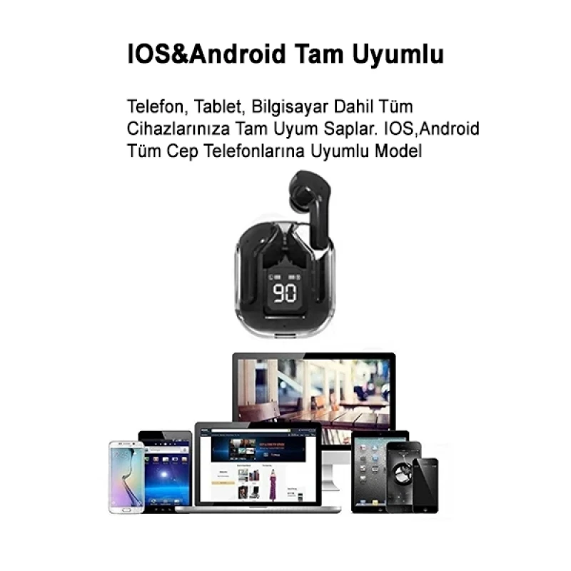 Siyah Ultrapods Max Kablosuz Bluetooth Kulaklık Tws 5.3