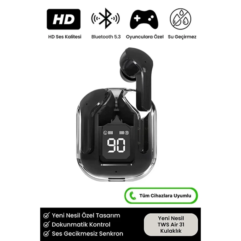 Siyah Ultrapods Max Kablosuz Bluetooth Kulaklık Tws 5.3