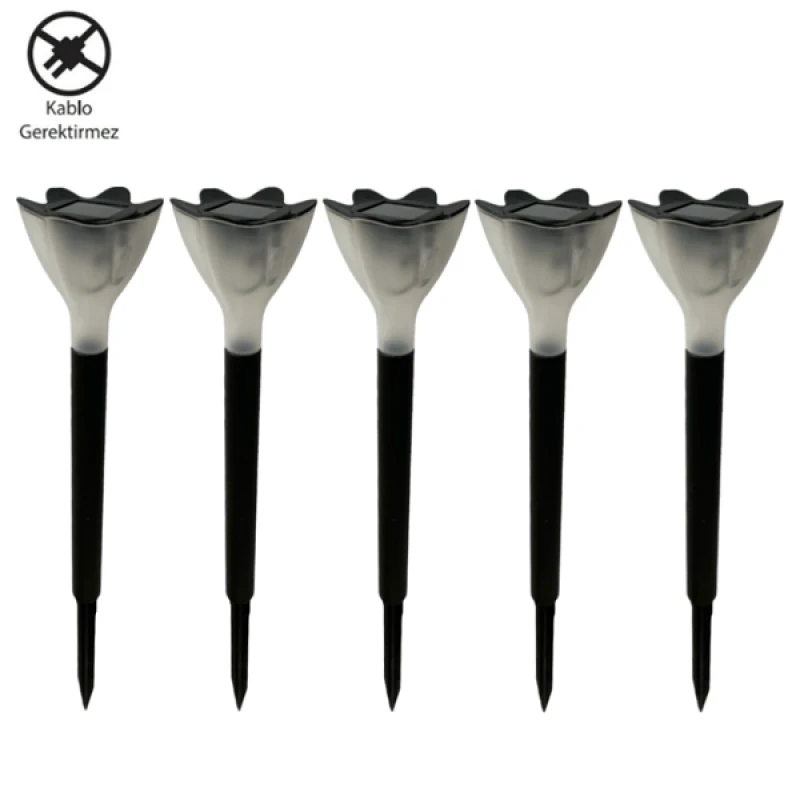 Solar Güneş Enerjili Bahçe Lambası Saplamalı 5 Li