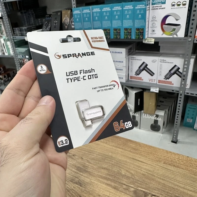 Sprange 64 Gb Usb Flash Bellek Type-c Pc Telefon Uyumlu Otg Flash 3.2 Usb Data Bellek Ultra Fast