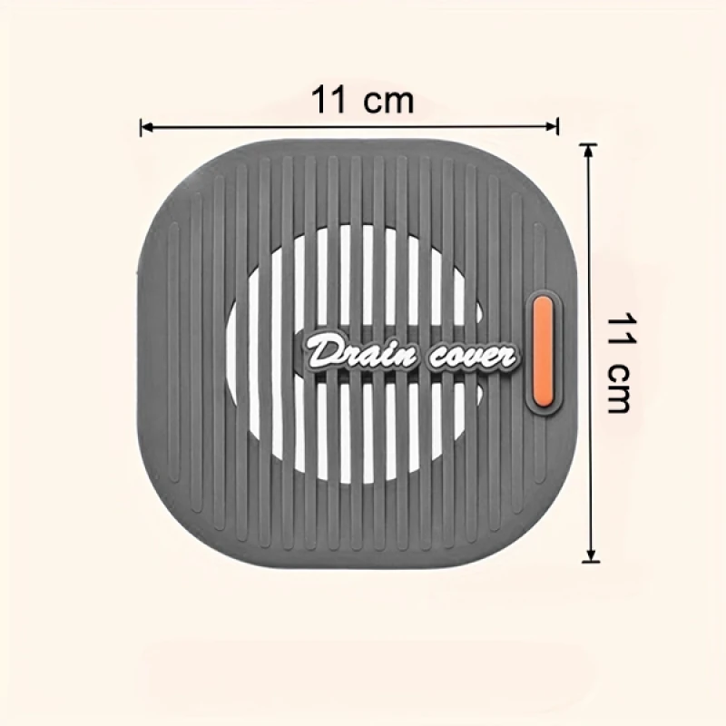 Süzgeçli Silikon Lavabo Gider Koruyucu Mat Gri