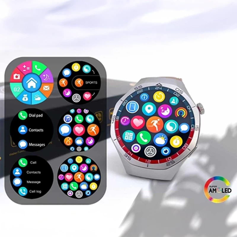 SW40 3 Kordonlu Akıllı Saat Amoled Ekran Android İos Uyumlu Gümüş Kasa