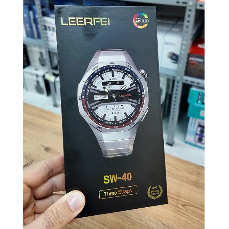 SW40 3 Kordonlu Akıllı Saat Amoled Ekran Android İos Uyumlu Gümüş Kasa