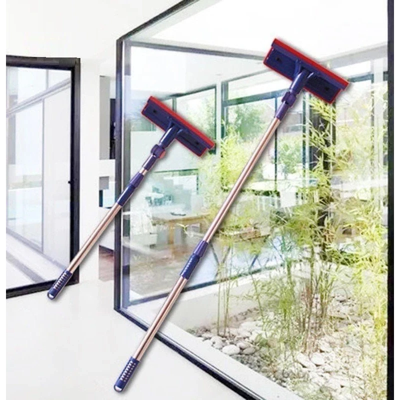 Teleskobik Mikrofiber Çift Taraflı Cam Silme Aparatı