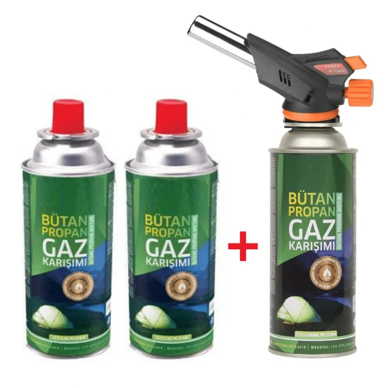 Turbo Torch Pürmüz ve Kartuş Seti 3 Kartuşlu