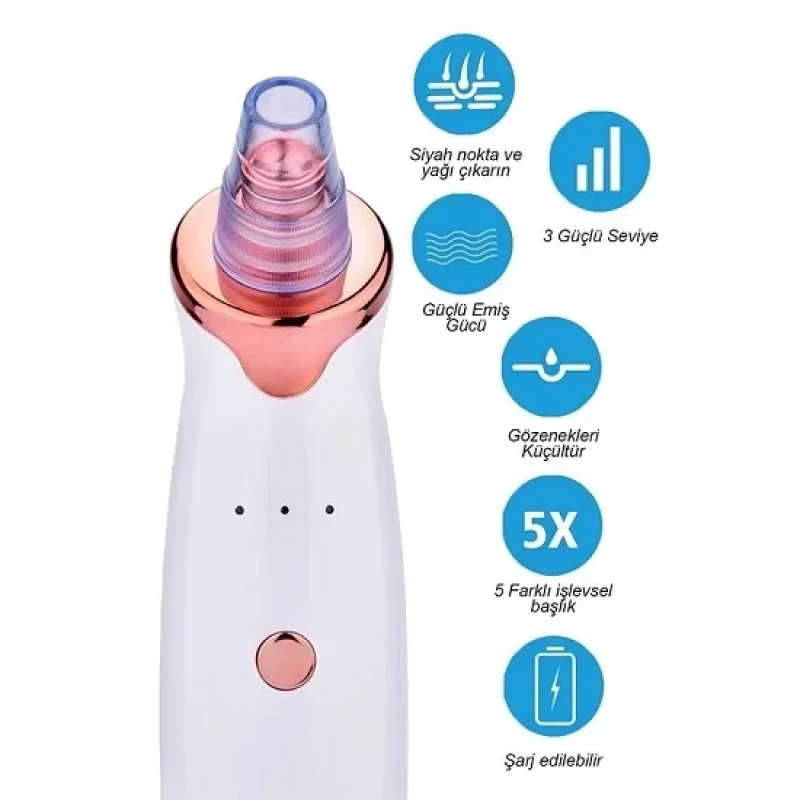 Vakumlu Siyah Nokta Akne Cilt Temizleme Cihazı