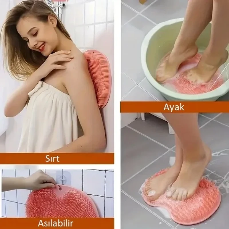 Vantuzlu Banyo Fırçası ve Masaj Pedi