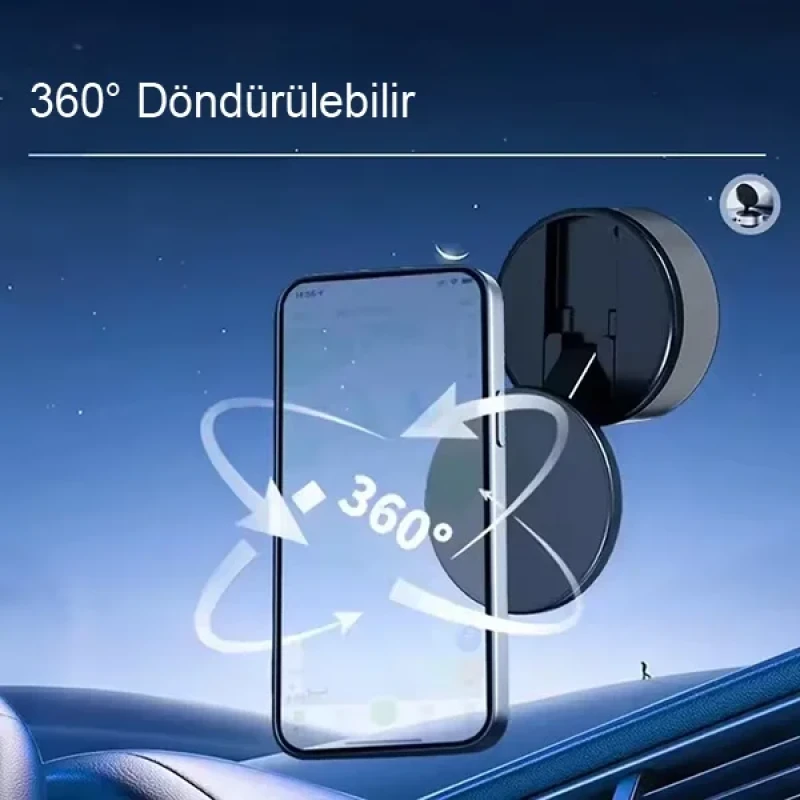 X10Q 360 Adsorpsiyon Vakumlu Manyetik Telefon Tutucu Telefon Standı Mükemmel Yapışma