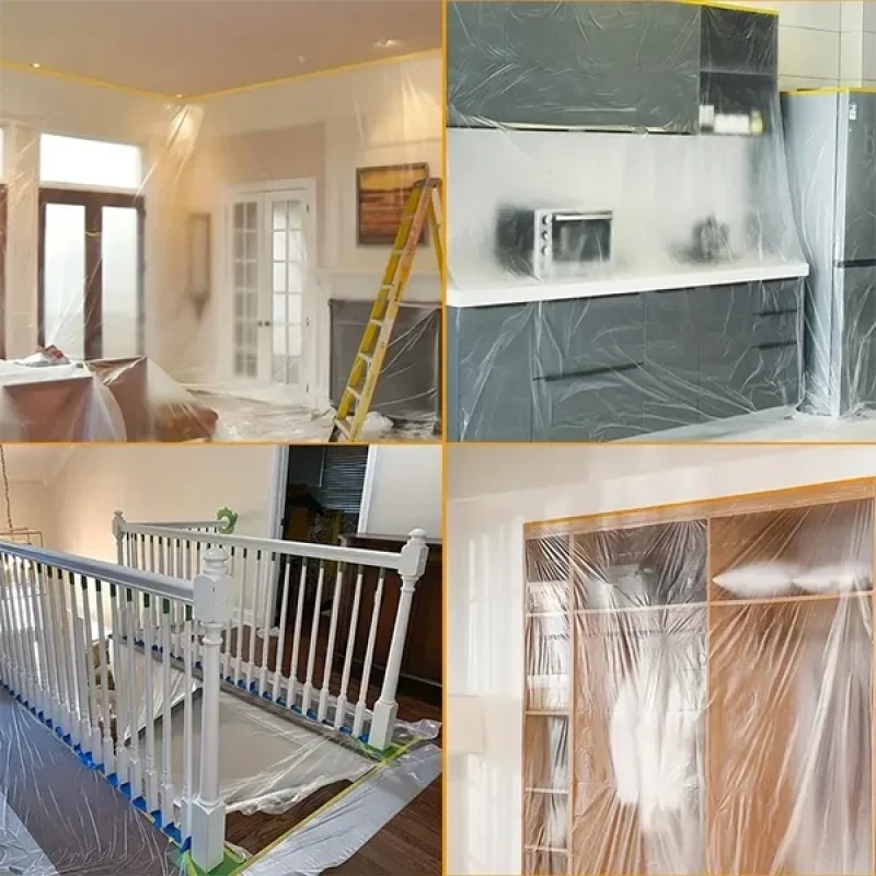 Yapışkanlı Boya Badana Eşya Koruma Hışır Örtüsü 15 Mt x 180 Cm Boya Muşambası