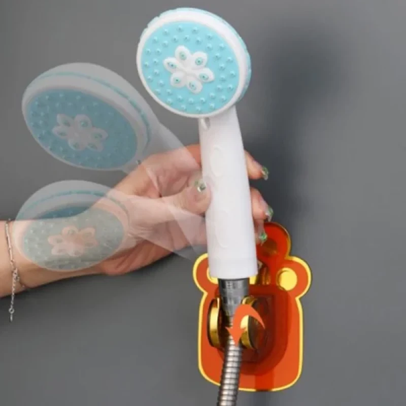 Yapışkanlı Hayvan Figürlü Hareketli Duş Başlığı Tutucu