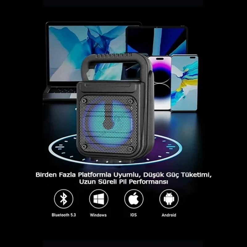 Yüksek Ses Bluetooth Hoparlör Işıklı Ses Bombası