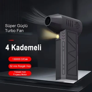 130000 Rpm Işıklı Turbo Jet Fan 4 Adet Güç Seviyeli ZY7400PRO