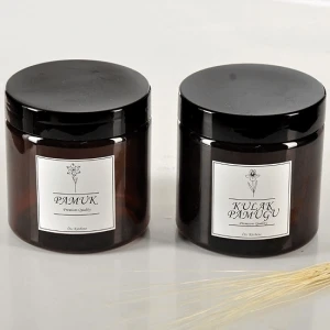 2 Li Amber Kulak Pamuğu ve Pamuk Kavanozu Mika