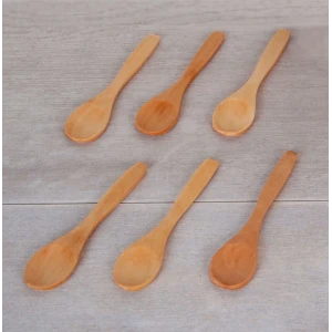 6 Adet Ahşap Reçel Servis Çay Kaşığı
