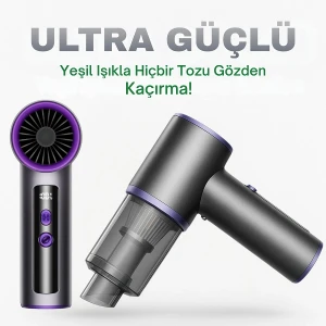 V07 20000PA 12 Parça Yeşil Lazerli Toz Algılama Teknolojisi 3IN1 Güçlü Araç Süpürgesi Ev Ofis İçin Uygun