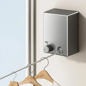 Uzatılabilir Geri Çekilebilir Çamaşır Kurutma Askısı Pratik Balkon Çamaşır İpi Paslanmaz Çelik Tel