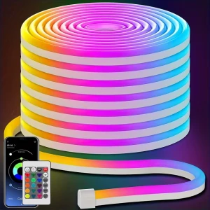 3 Metre Neon Led Işık Kumandalı Esnek Dekoratif Ortam ve Oda Aydınlatması