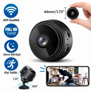 1080p Full HD Mini Wifi Kamera Gece Görüşlü Hareket Sensörlü Mini Kamera