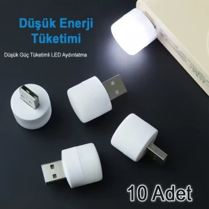 10 Adet Mini Usb Top Led Aydınlatma Seti Gece Lambası Enerji Tasarruflu