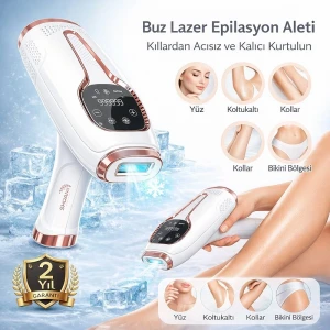 Ipl Buz Lazer Epilasyon 999.999 Atım Otomatik Manuel Dokunmatik Ekran Ağrısız Vücut Yüz Cihazı