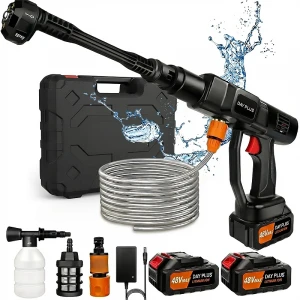 Leerfei 48V Çift Akülü Şarjlı ve Yüksek Basınçlı Oto Yıkama Makinesi