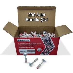 200 Adet Pul Başlı Barutlu Çivi