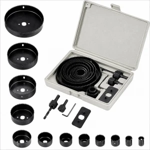 16 Parça Buat Açma Seti Panç Seti Yuvarlak Delik Açma Seti Ahşap Panç Seti