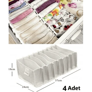 8 Gözlü Çekmece İçi Akordiyon Organizer L 4 Lü