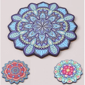 Ahşap Mandala Desenli Nihale