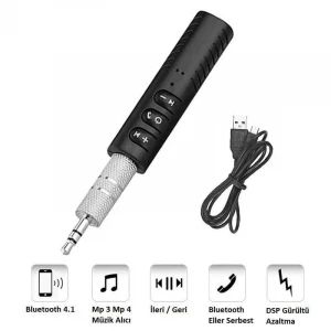 Android ve İos Uyumlu Bluetooth Aux Araç Kiti