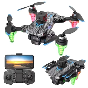 C19S Katlanabilir Çift Kameralı Akıllı Drone Wifi Fpv Takla Karbon Fiber Canlı Görüntü Telefon Uygulamalı