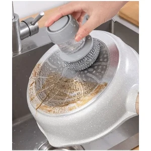 Deterjan Hazneli Bulaşık Fırçası Telli 2 Uçlu