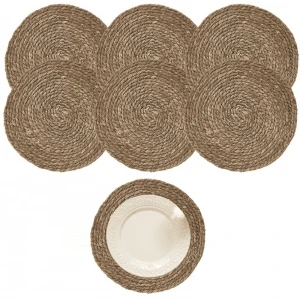 El Yapımı Lüx Örme Hasır Amerikan Servis 6 Lı