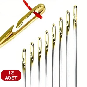 Kolay İplik Geçirilen İğne Seti 12 Adet