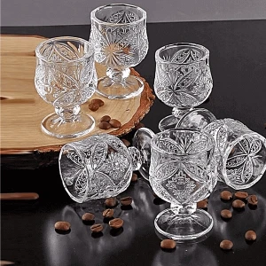 Lüks 6 Lı Kahve Yanı Bardak Seti