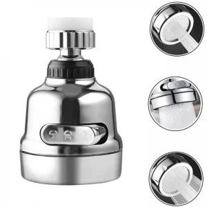 Tasarruflu 3 Fonksiyonlu Musluk Başlığı Gümüş