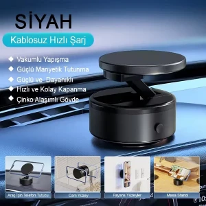 X10Q 360 Adsorpsiyon Vakumlu Manyetik Telefon Tutucu Telefon Standı Mükemmel Yapışma