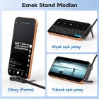 1.5mt 240W Ultra Hızlı Type-C Şarj Data Kablosu Katlanabilir Standlı Ergonomik Tasarım Örgülü