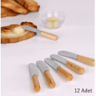 12 Li Bambu Saplı Lüx Tereyağı ve Reçel Bıçağı