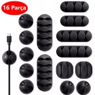 16 Parça Masa Üstü Kenarı Kablo Fiş Tutucu