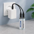 2 Adet AA USB Type C Şarj Edilebilir Lityum İyon Pil 1.5V 2200 mWh Kapasite Şarjlı Pil