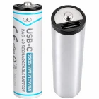 2 Adet AA USB Type C Şarj Edilebilir Lityum İyon Pil 1.5V 2200 mWh Kapasite Şarjlı Pil
