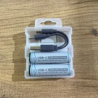 2 Adet AA USB Type C Şarj Edilebilir Lityum İyon Pil 1.5V 2200 mWh Kapasite Şarjlı Pil