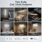 2 Adet Hareket Sensörlü Lamba Merdiven Dolap Çalışma Masası Mutfak Lambası Şarjlı Usb Led Lamba Beyaz