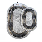 2 Li Banyo Paspası Kaymaz Klozet Takımı Oval A