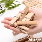 20 Adet Bambu Çamaşır Mandalı