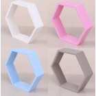 3 Adet Altıgen Dekoratif Duvar Rafı